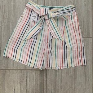 J crew multi colored stripped shorts